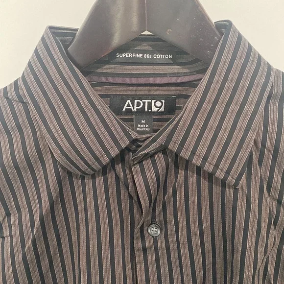 APT.9 Striped Long Sleeve Dress Shirt - Picture 3 of 9